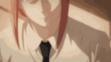 a close up of a person wearing a tie