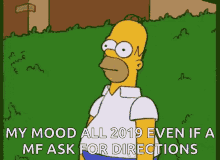 mood homer the simpsons bushes gone