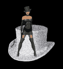 Glittery Glitter Top Hat GIF - Glittery Glitter Top Hat Top Hat GIFs