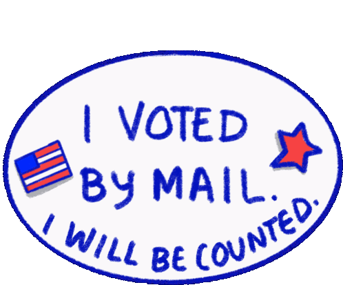 I Voted By Mail I Will Be Counted Sticker - I Voted By Mail I Will Be Counted My Vote Counts Stickers