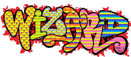 Wizard Graffiti Name Graffiti Sticker - Wizard Graffiti Name Graffiti Throwies Stickers