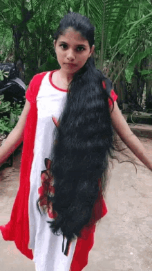 Long Hair Ponytail GIF - Long Hair Ponytail Indian GIFs