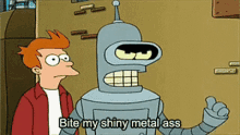 Shiny Metal Ass Futurama GIF - Shiny Metal Ass Futurama Bite GIFs