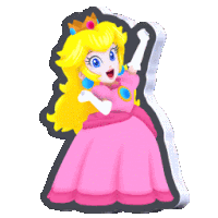 Princess Peach Posing Sticker - Princess Peach Posing Mario Wonder Stickers