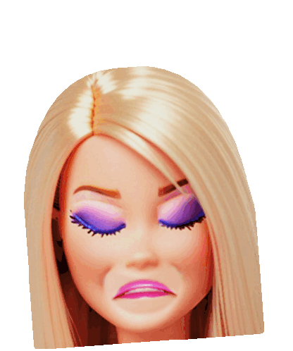 Barbie Sad Sticker