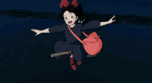 魔女の宅急便　ジブリ　飛ぶ GIF - Kikisdelivery Majonotakkyubin Ghibli GIFs