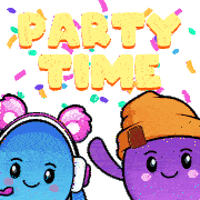 Partytime Partyon Sticker