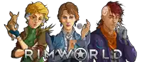a group of people are standing next to each other and the word rimworld is visible
