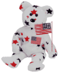 stuffed toy cute fluffy waving flag usa flag