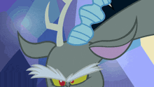 a close up of a cartoon character with a dna molecule on its head