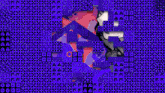 a computer generated image of a skull with a purple background