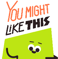 Square Thinks You Might Like This Sticker - Shapemates Square Smile Stickers