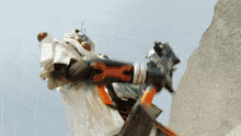a robot with a red x on its arm