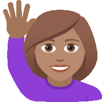 Raise Hand Joypixels Sticker - Raise Hand Joypixels Me Me Me Stickers