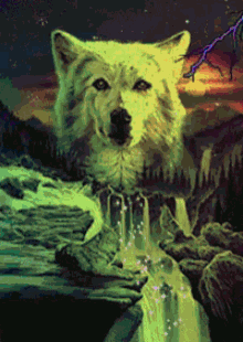 Waterfalls Wolf GIF - Waterfalls Wolf Sparkle GIFs