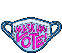 Mask Up And Vote Wear A Mask Sticker - Mask Up And Vote Mask Up Wear A Mask Stickers