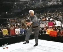 ric flair american professional wrestler walk silly dance