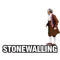 a group of men are dancing with the word stonewalling in the background
