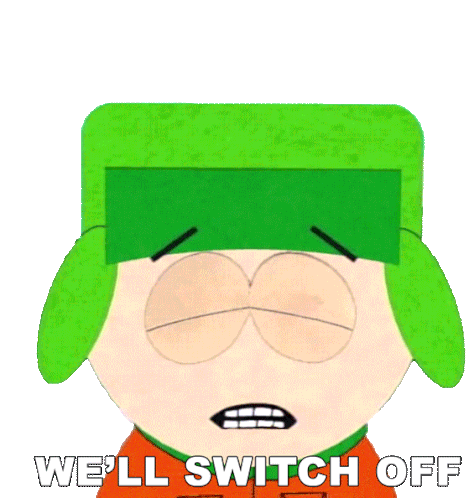 Well Switch Off Kyle Broflovski Sticker - Well Switch Off Kyle Broflovski South Park Stickers