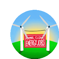 Reopen Clean Energy Jobs Global Warming Sticker - Reopen Clean Energy Jobs Clean Energy Clean Energy Jobs Stickers