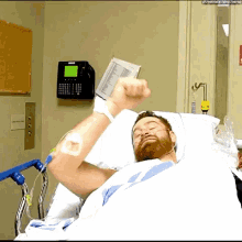 sami zayn injured thumbs up im okay hospital bed