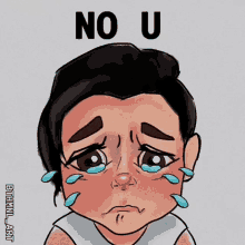 No U Cry GIF - No U Cry Tears GIFs