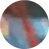 a pixelated image of a circle with a red and blue border