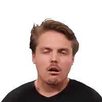 a close up of a man 's face with his eyes closed and his mouth open