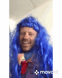 Blue Wig Mug GIF - Blue Wig Wig Mug GIFs