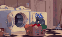 Lilo And Stitch Laundry GIF - Lilo And Stitch Laundry Stitch GIFs