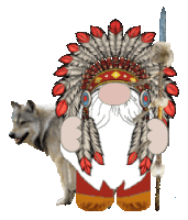 Native American Chief Gnome Sticker - Native American Chief Gnome Stickers