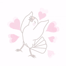 animal bird cute heart love
