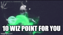a black and white photo of a man with a beard and the words `` 10 wiz point for you '' on it .