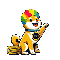 Clown Dog Idoge Sticker - Clown Dog Idoge Internet Doge Stickers