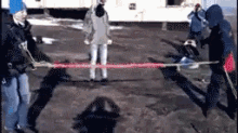 Man Forgets To Let Go Of Bungee Cord And Takes An Unexpected Ride. GIF - Bungee Jumping Fail GIFs