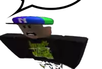 a cartoon character wearing a hat and a black shirt that says loyalist