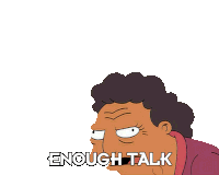 Enough Talk Hattie Mcdoogal Futurama Sticker - Enough Talk Hattie Mcdoogal Futurama Lets Stop Chatting Stickers