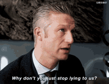 Sonny Carisi Carisibot GIF - Sonny Carisi Carisibot Stop Lying To Us GIFs