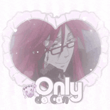 a picture of a person with glasses and the words only de can on the bottom