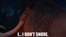 Ice Age Manny GIF - Ice Age Manny I Dont Snore GIFs