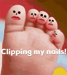 clipping my nails toes foot