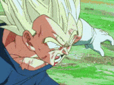 a close up of a cartoon character 's face