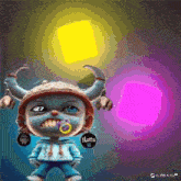 a cartoon character with horns and the word lotto on it