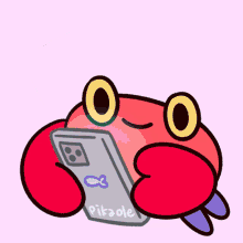 Sending Hearts Crabby Crab GIF - Sending Hearts Crabby Crab Pikaole GIFs