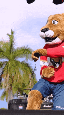 Florida Panthers Stanley C Panther GIF - Florida Panthers Stanley C Panther Dancing GIFs