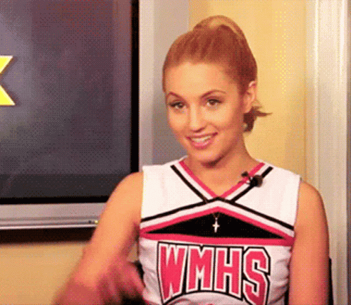 Glee Quinn Fabray Gif Glee Quinn Fabray Hand Up Discover Share Gifs