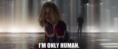 Captain Marvel Im Only Human GIF - Captain Marvel Im Only Human Only Human GIFs