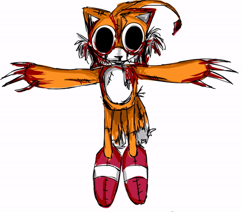 Tails Doll Soulless Dx Sticker - Tails Doll Soulless DX Soulless FNF -  Discover & Share GIFs