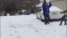 Man Throw GIF - Man Throw Snowball Fight GIFs