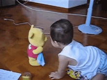 Pooh Slap GIF - Pooh Slap Knock Over GIFs